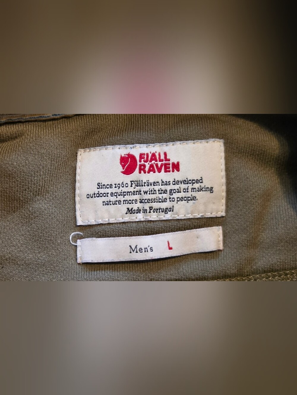 Mens Fjallraven Greenland Sweatshirt. Olive. Size L. EUC - Picture 3 of 8